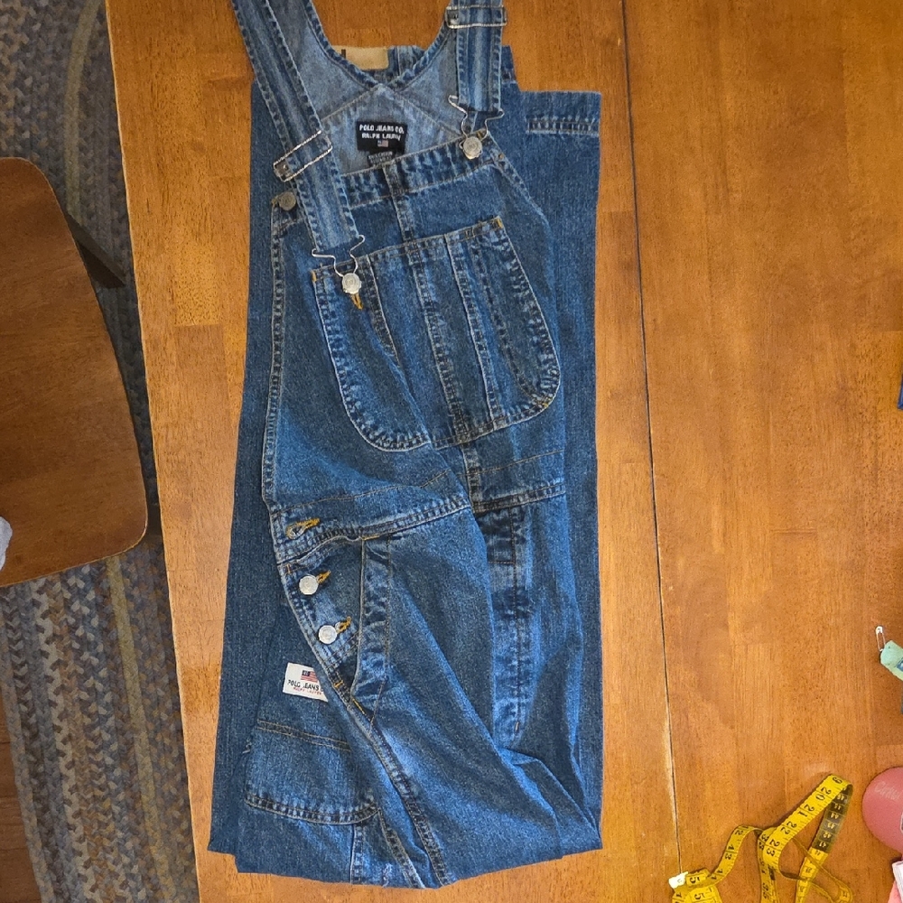 Blue Denim Overalls by Polo Ralph Lauren